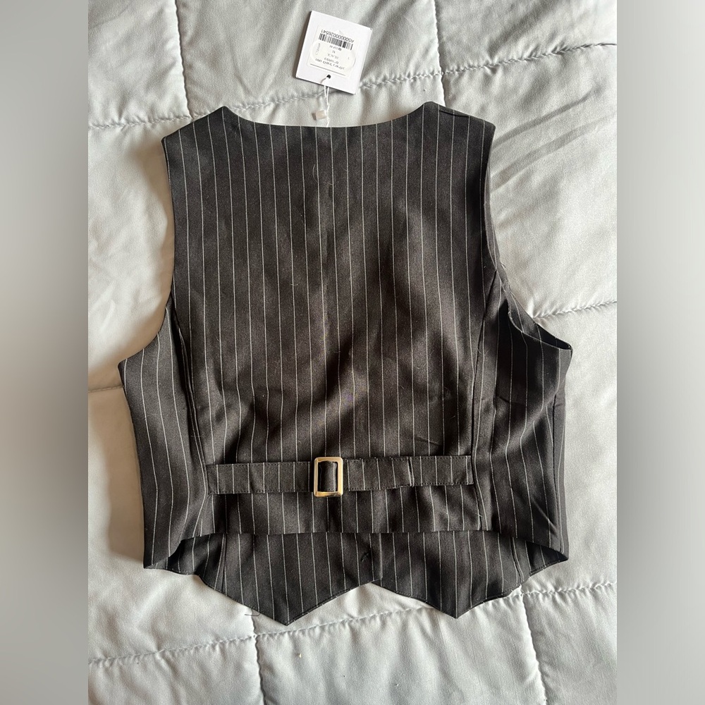Pinstripe Vest Top